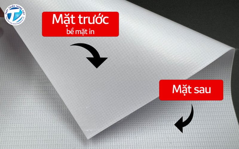 Cận chất liệu bạt 3M mặt trước, mặt sau 